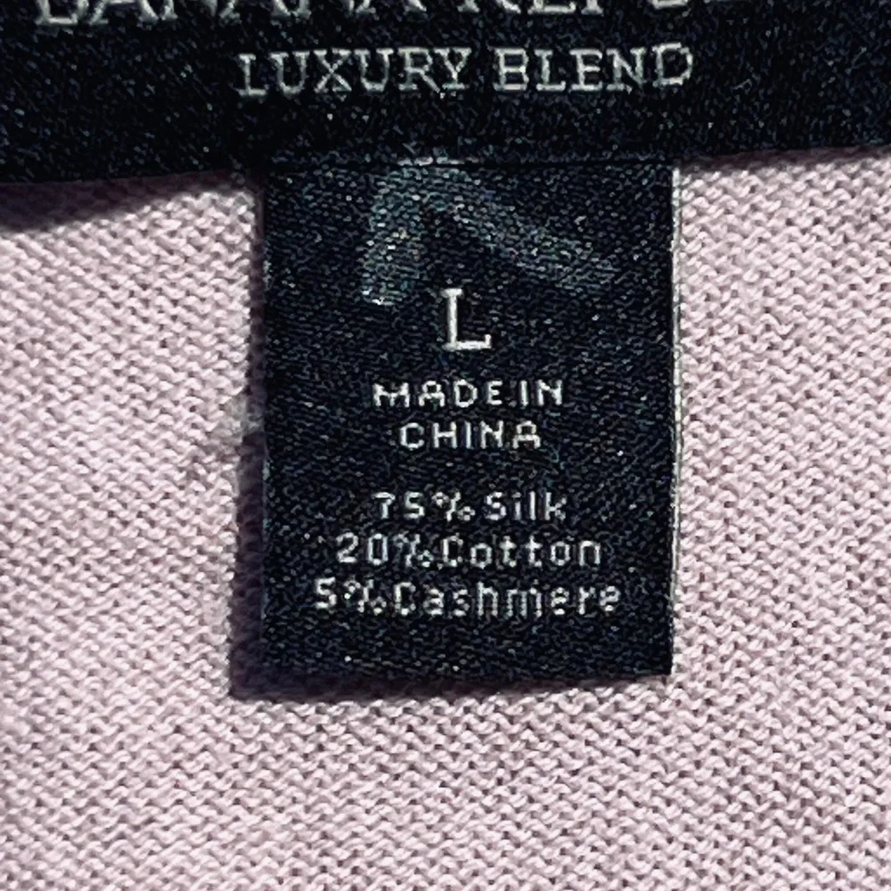 Banana Republic Luxury Blend Silk Cotton Cashmere V-Neck Sweater Lavender Mens L